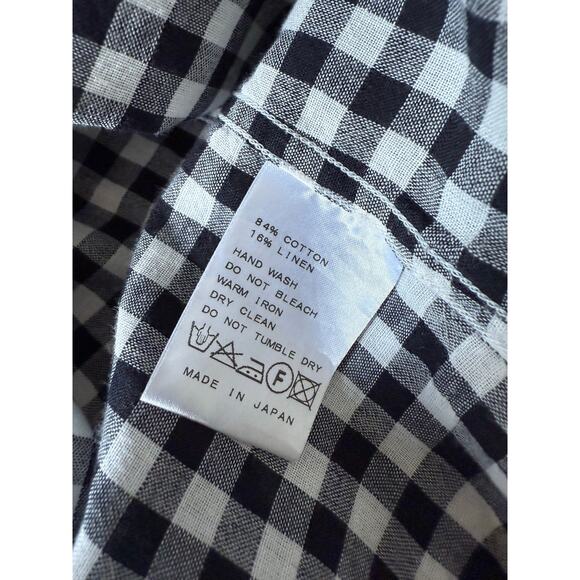 Journal Standard Black & White Check Button Down Shirt Size Small - Picture 5 of 5